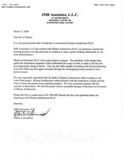 JMR Associates Recommendation